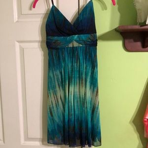 Blue/Green/Brown Tie Dye Dress